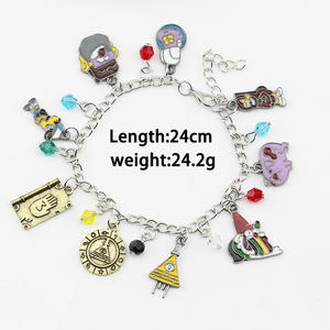 Эмалированные металлические браслеты с изображением Гравити Фолз Билл цитер с журнал <span class=keywords><strong>3</strong></span> диппером Кристальные бусины браслеты - Product Image 5