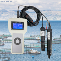 Kit d'équipement de test pour l'aquaculture de crevettes en étang, avec analyseur portable LCD OEM de l'oxygène dissous et du pH, et capteur de DO pour l'analyse des eaux usées