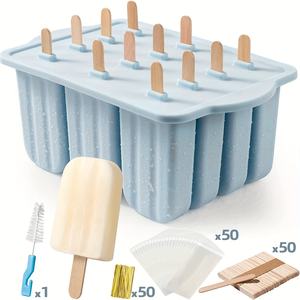 Offre Spéciale : Moule à Glace en Silicone à 12 Cavités, Écologique, Sans BPA, Réutilisable, Facile à Démouler, pour Sucettes Glacées - Product Image 1