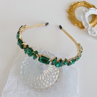 SAIJE – bandeau complet en strass pour femme, accessoires de cheveux en cristal pour fête d'été