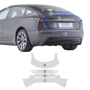 Adatto per Tesla modello 3 Highland 2024-Up Pre-taglio antigraffio autoreggente <span class=keywords><strong>trasparente</strong></span> <span class=keywords><strong>pellicola</strong></span> <span class=keywords><strong>protettiva</strong></span> in TPU PPF per tutte le parti - Product Image 4