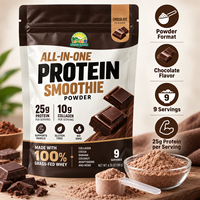 Poudre de Smoothie Protéiné Tout-en-un Saveur Baies et Crème, Complément Alimentaire Riche en Protéines, Marque Privée OEM