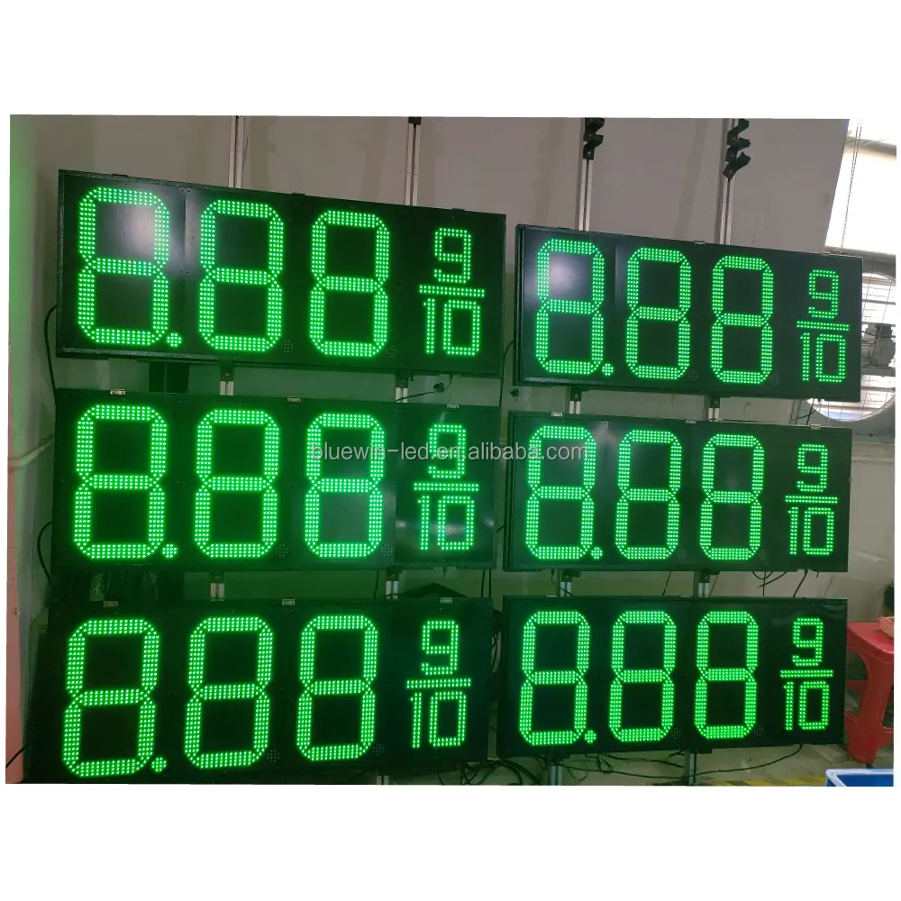 8.889/10燃料価格デジタルチェンジャーLEDディスプレイガス価格チェンジャーオイルステーションデジタルディスプレイLED燃料価格