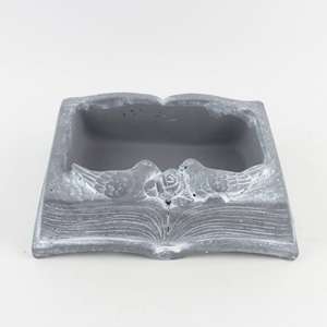Jardinière de sol en forme de <span class=keywords><strong>livre</strong></span> de haute qualité pour bonsaï, pots de fleurs rustiques en béton décoratifs pour cimetière - Product Image 2