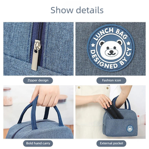 Bolsa Térmica de Aluminio <span class=keywords><strong>para</strong></span> Almuerzo, Impermeable, de Oxford, <span class=keywords><strong>para</strong></span> Picnic, Almacenamiento de Alimentos <span class=keywords><strong>para</strong></span> la Escuela y el <span class=keywords><strong>Trabajo</strong></span> - Product Image 4