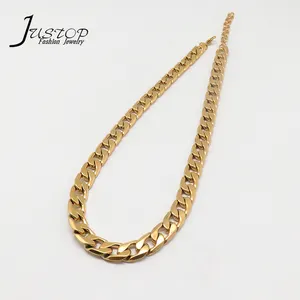 Drop Shipping Fashion Hip-Hop Stainless Steel 18k Gold Plated Custom Jewelry Men Chain Necklace With Full Polished