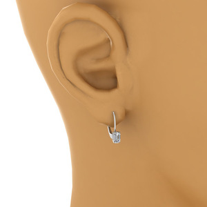Semplici orecchini a bottone in cristallo color argento per donna, accessori moda da indossare tutti i giorni - Product Image 4