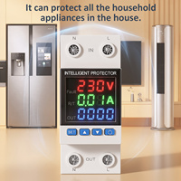 Relais de protection intelligent Baiwei à réinitialisation automatique, réglable en tension et en courant, avec récupération automatique, 63A