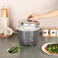 Cuisinière à tambour électrique en acier inoxydable de style classique, revêtement antiadhésif, pot intérieur, tasse à mesurer, portable, cuisson rapide en un clic