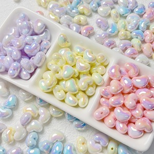 New Popular Cream Chubby Little Heart <b>Acrylic</b> <b>Beads</b> DIY Bracelet Necklace Material Jewelry - Product Image 2