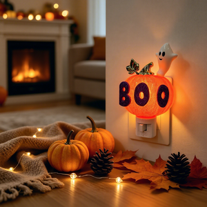 Lámpara LED de Noche para Halloween, Proyección Cálida, de Plástico, Estilo Calabaza Fantasma, Decoración para el Hogar Infantil, Regalo - Product Image 3