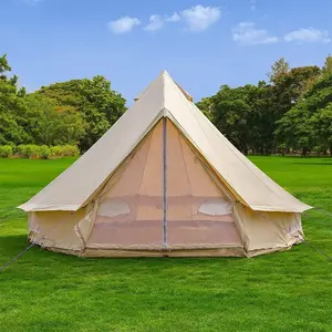 Tente de Camping gonflable en tissu Oxford, résistante à la pluie et au vent, tente pyramidale ignifuge
