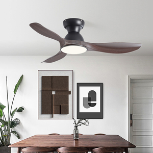 Ventilatori da soffitto in argento moderno diretto in fabbrica con luce e telecomando regolabile 3CCT reversibile BLDC motore ABS Blade per camera da letto - Product Image 6