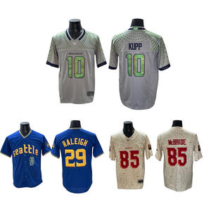 Atacado 2025 2026 Nova Competição Jersey De Futebol Americano #10 KUPP #80 LARGENT Bordado Costurado Camisa - Product Image 2