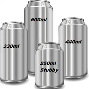 Großhandels preise der chinesischen Fabrik 12oz 16oz 330ml 355ml 473ml 500ml Schlanke Aluminium dosen für Getränke Soda Blank Gläser