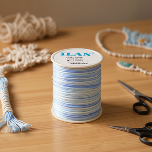 Corda Ilan Rattail 2,5 mm x 50 m, tinta in blu per lavori artigianali - Product Image 2