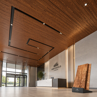 Grille de plafond en métal moderne en alliage d'aluminium avec revêtement PVDF pour une utilisation en extérieur, décoration, applications hôtelières