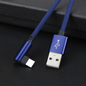 Durable 2.4A rápido de carga de línea de datos Original 90 grado Cable de tipo c - Product Image 6