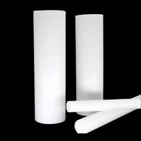 Vente en gros Résistant aux produits chimiques Étanche Blanc Solide PTFE Tige Extrude Tige Bâton en plastique