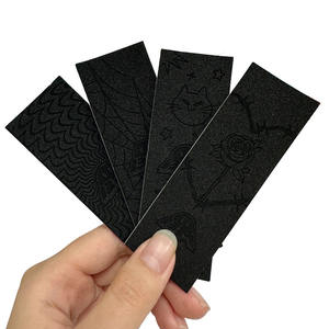 Ruban antidérapant pour skateboard à doigts, noir, 105*35mm, en PU et mousse, pour fingerboard, vente en gros - Product Image 4