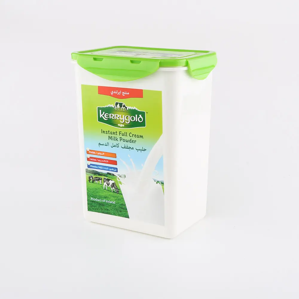 Caja rectangular de almacenamiento de alimentos, contenedor de 2L para alimentos y leche en polvo