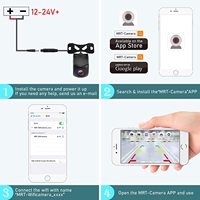 Caméra de recul sans fil WiFi pour iPhone et Android, caméra de vue arrière/avant pour voiture, camion, SUV, pick-up, remorque, fourgon, camping-car