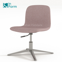 Chaise latérale d'étude d'attente de bureau à la maison sans bras pivotante réglable en hauteur de réception d'invité de confort ergonomique