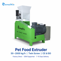 Machine extrudeuse automatique d'aliments pour animaux de compagnie, écoénergétique, pour la production complète d'aliments pour chatons, usine de traitement pour usage commercial
