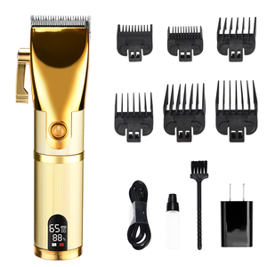 PRITECH – tondeuse à cheveux professionnelle sans fil, en métal doré, Rechargeable, pour <span class=keywords><strong>Babershop</strong></span>, haute qualité - Product Image 3