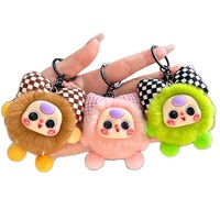 Promo! Hadiah Anak-Anak Boneka Kelinci Otter Baru dengan Pita, Gantungan Kunci Bola Arang Kecil, Boneka Kartun Cantik, Hiasan Gantungan Ransel