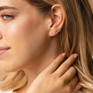 Collar de Plata de Ley 925 Minimalista y Elegante al por Mayor, Chapado en Oro de 18K, con Forma de Lágrima y Circonita Cúbica, Piedra de Nacimiento Familiar - Product Image 5