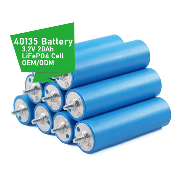 OEM EV Grade a LFP 3.2V 20Ah 22Ah 40135 C40 Rechargeable Electric Cars Lithium Ion Cylindrical LiFePo4 Battery Cell for Ebike