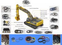 Kit de réparation de joints de vérin hydraulique 12512807 13887575 pour excavatrice Liebherr R938