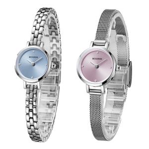 Reloj de Cuarzo Delgado Personalizable para Mujer con Correa de Joyería Impermeable, Variedad de Colores, MOQ Bajo, Logotipo OEM, Movimiento Japonés - Product Image 1