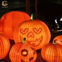 Lanterne de citrouille géante LFS-62-Scary Jack-o '-lantern avec éclairage LED pour parc d'attractions Halloween