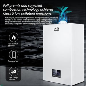 Chauffe-eau sans réservoir au gaz naturel électrique mural SANFEI 24kW 8-12L Échangeur de chaleur en acier inoxydable Contrôle par application Batterie - Product Image 4