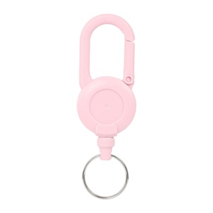 Porte-clés rétractable en plastique avec cordon élastique, boucle à dégagement rapide, cordon anti-perte extensible à haute résilience, vente en gros - Product Image 1