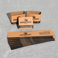 Usine de gros personnalisation ventre bande boîte manchon dossiers chaussettes emballage carton manchon emballage papier manchon