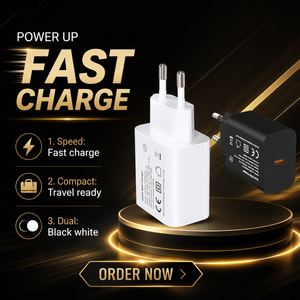 Spina EU 25W USB <span class=keywords><strong>C</strong></span> <span class=keywords><strong>tipo</strong></span>-<span class=keywords><strong>C</strong></span> caricabatterie ricarica Super veloce 14P casa per <span class=keywords><strong>iPhone</strong></span> e Samsung CE omologati con funzione 3.0 PD - Product Image 3