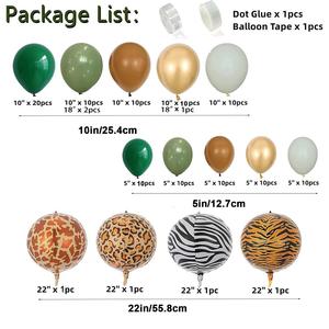 Kit d'<span class=keywords><strong>arche</strong></span> de guirlande de ballons en latex sur le thème de la jungle safari vert sauvage pour premier anniversaire, anniversaire, célébrations, décoration de fête - Product Image 2