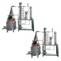 Équipement de brassage d'alcool Whisky Alembic Laiton 150L Configuration Pure Malt Brasserie Système d'alambics en cuivre Distillerie de malt unique Cuivre