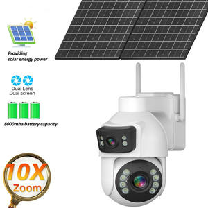 Caméra de sécurité 360 degrés enregistrement continu avec panneau solaire 4G carte Sim 10X ZOOM capteur CMOS pour la sécurité des entreprises à domicile - Product Image 2