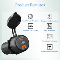 Chargeur rapide 100W PD Type-C 2 ports avec QC3.0 et LED bleue, chargeur de voiture 12-24V pour Starlink Mini, voitures, bateaux, camping-cars et yachts
