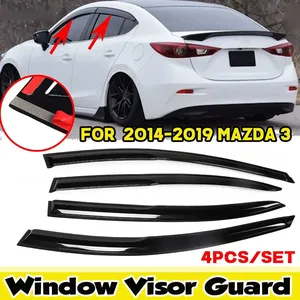 For MAZDA 3 2014-2019 4Pcs Car Side <b>Window</b> Visor Guard Vent Rain Guard <b>Cover</b> Trim Awnings Shelters Protection Guard - Product Image 1