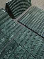 SH STONE personnalisé marbre naturel mosaïque fond décoratif Guatemala vert jet d'eau piscine marbre conception mosaïque carrelage