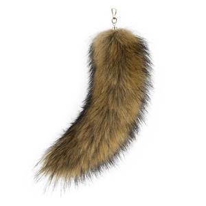 Faux peluche queue de renard Halloween fait à la main Animal queue pendentif taille accessoire Cosplay queue nouveau domaine G007 unisexe - Product Image 3