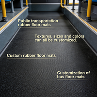 Tapis de sol en caoutchouc pour bus, résistants à l'usure, antidérapants, taille et épaisseur personnalisables, découpe sur mesure pour les transports publics