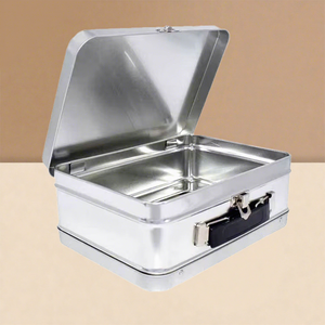 Hot Sale Metal <span class=keywords><strong>Tin</strong></span> Can for Food Impressão Personalizada Lunch <span class=keywords><strong>Tin</strong></span> <span class=keywords><strong>Box</strong></span> Com Tampa Retangular Handle Metal Packaging Container - Product Image 1
