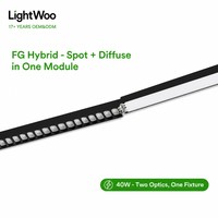 Plafonnier LED linéaire en aluminium 20W 40W 60W 80W 100W 120W pour bureau, magasin, salle de sport, supermarché, à intensité variable et connectable