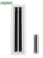 Diffuseur de plafond encastré en alliage d'aluminium avec grille de ventilation cachée pour les intérieurs commerciaux modernes